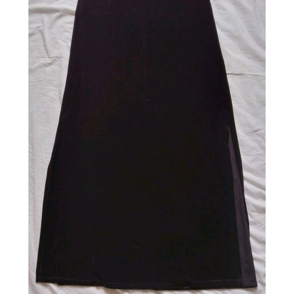 90s Y2K Purple Velour Maxi Dress Vampire Goth Witchcore Cyber Grunge Large - Picture 14 of 15